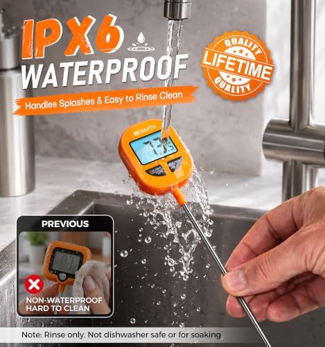 BOMATA Digital Meat & Candy Thermometer 2 Pack, Include 10" & 5" Probes - size: 2-Pack (5" + 10")