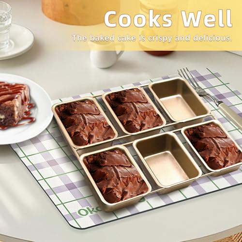 6-Cavity Mini Loaf Pan-Gold - size: 6 Cavity Gold