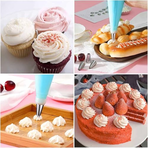 Piping Bags and Tips Set, Reusable Cake Decorating Kit