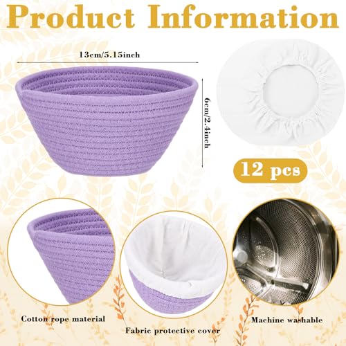 4 Pcs Round Banneton Bread Proofing Basket, 5 Inch - size: 5 Inch