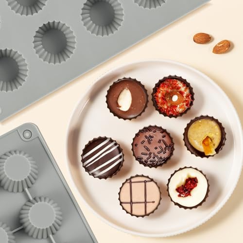 Peanut Butter Cup Molds, 30-Cavity Bite-Size Silicone Candy Mold - color: Bite-Size 30 Cavity Peanut Butter Cup Mold