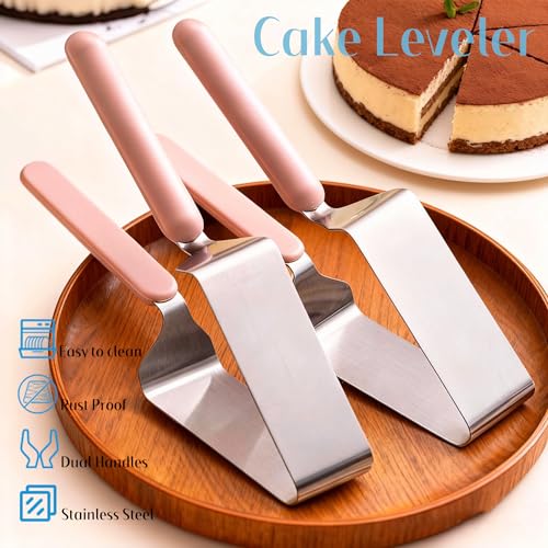 Stainless Steel Cake Cutter for Wedding, Party, Baking (2pcs)