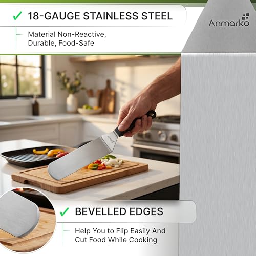 Stainless Steel Spatula with Plastic Handle, Pancake Flipper, Kitchen Cooking Tool - color: PH mid spatula h
