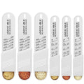 Meanplan 6 Pcs Adjustable Measuring Spoons, Baking Cooking, 2 Sizes, White - color: White