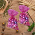 YESON Clear Cellophane Treat Bags Cello Cookie Candy Plastic Bag, hot pink/Lavender 6x9 Inch Bags，Pack of 50 - color: 23x15-Rose