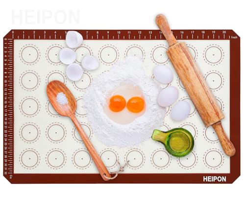 Macaron Silicone Baking Mats,22.44"Lx14.57"W (2, Red) - color: Red