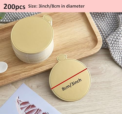 YYaaloa 3.15 Inch Mini Round Golden Cake Boards 200pcs Mousse Cupcake Base Paper Plates Circle Dessert Board (Gold 3.15inch 200pcs) - color: Gold 3.15inch 200pcs