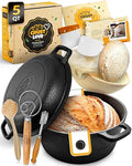 CRUSTLOVE 5 QT Pre-Seasoned Dutch Oven for Bread Baking with Lid and Kit - size: 5QT Dutch Oven