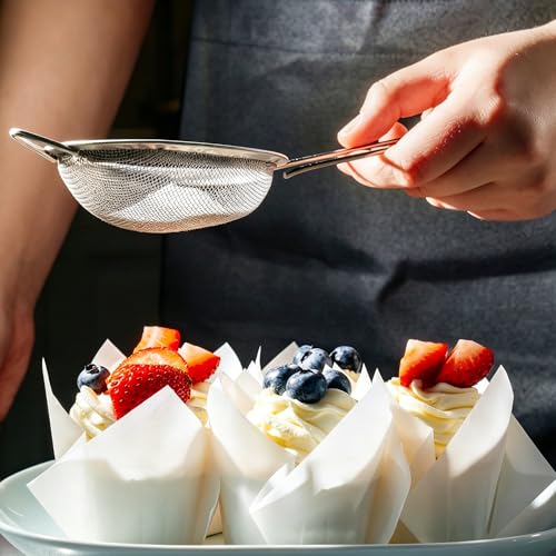Ruisita 150 Pcs White Mini Cupcake Liners Muffin Liners Baking Cups - color: White