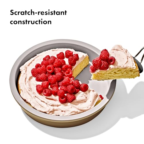 OXO Good Grips Non-Stick Pro Ceramic Coated Metal Bakeware – Biscuit, 9" Round Cake Pan (Pack of 6) - color: Biscuit, size: 9" Round Cake Pan (Pack of 6)