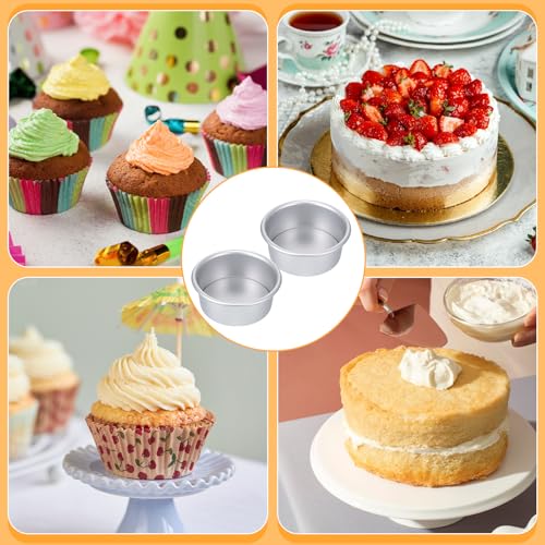 Molain 12 Pcs Round Cake Pans with Removable Bottom, 4 Inch Cheesecake Mold