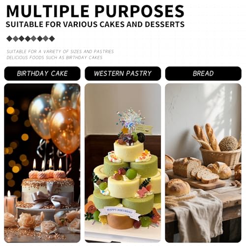 6 Pack Disposable Cake Containers with Lids,8" Plastic Cakes Stand with Lid - size: 8 Inches-6 Pack