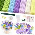 976Pcs Pastel Pipe Cleaners Flower Kit,7 Colors Chenille Stems - color: Spring colour