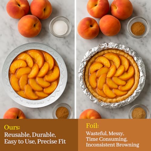 Mrs. Anderson's Baking Pie Crust Protector Shield, Fits Up To 8-Inch Pie Plates, Prevents Over-Browning And Spills - style: Original, 8-Inch, Single