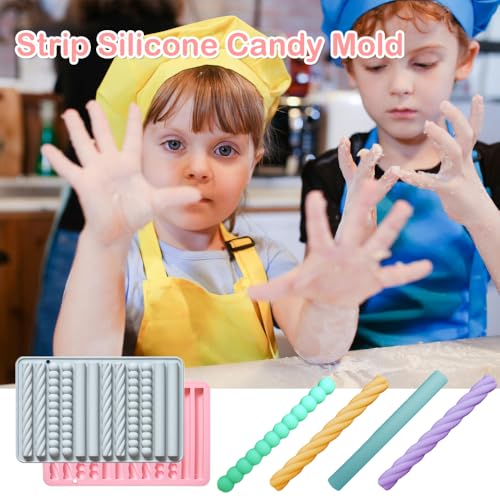 2 Pack Finger Biscuit Silicone Molds 16 Cavities Cereal Bars Baking Mould