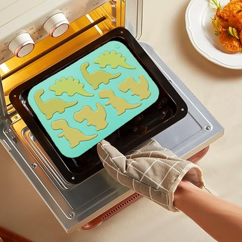 3Pcs Silicone Dinosaur Molds - Animal Silicone Muffin Tins - Chicken Nugget, Popsicle & Chocolate Candy Maker -Non-Stick, Suitable for Snacks, Parties, and Creative Cooking Dinosaur Molds（3 Colors） - color: Pink, green, purple