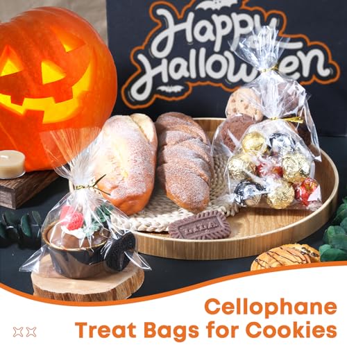 Cellophane Treat Bags 5x7 In 100 Pcs Clear Gift Bags for Cookie Packaging - color: Clear 5"x7"