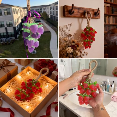 DIY Silicone Strawberry Shaped Grape Soap Molds - color: White