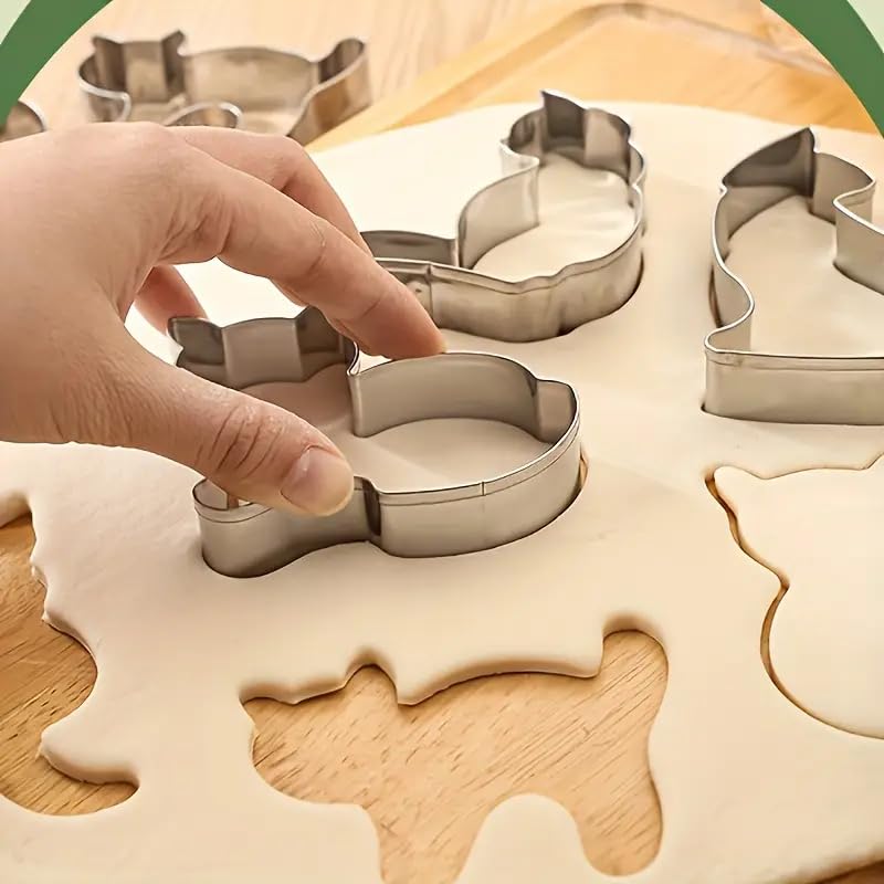 Generic 9pcs Kitten Cat Pastry Cutter Set, Adorable Cat-Themed Cookie Cutters