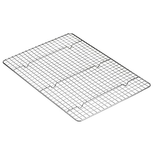 Amazon Basics Ceramic Nonstick Baking Sheet & Cooling Rack Set, Dishwasher Safe, Oven Safe, Half Sheet Size, Gray, 1-Pack - size: Half Sheet - 1 Pack
