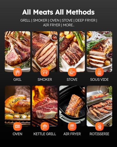 Wireless Meat Thermometer Digital, Smart Bluetooth Instant Read, Grey - color: Matte Ash