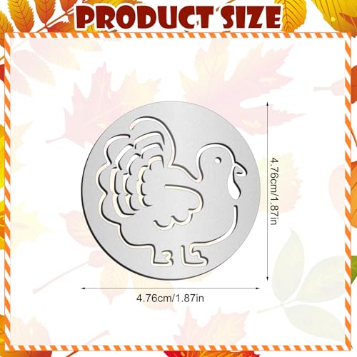 Nuenen 12 Pcs Thanksgiving Cookie Press Discs Set, Stainless Steel for Bake - style: Natural