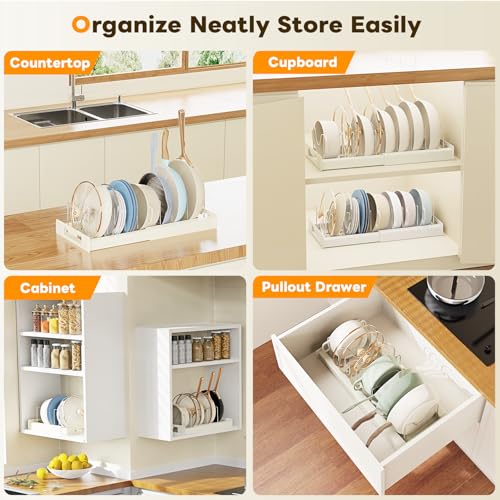 Dayacoco Pots and Pans Organizer Under Cabinet with 10Compartments - size: 1pcs