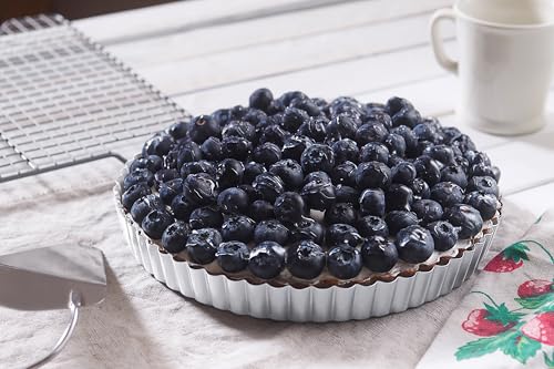 Fox Run Stainless Steel Tart & Quiche Baking Pan, 9.5" Fluted Edge Tart Pan - size: 9.5"