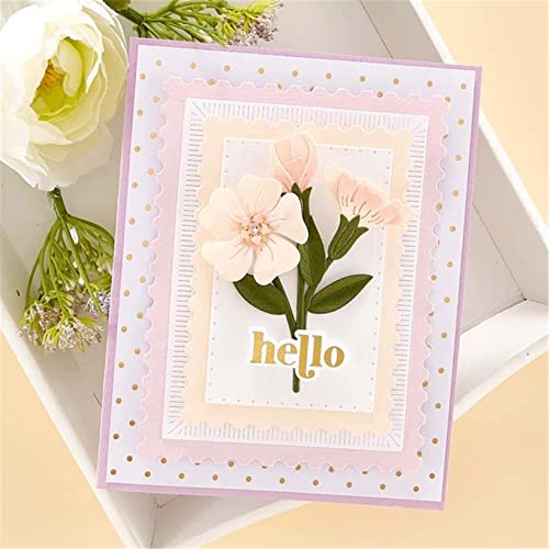 Mvchifay Cutting Dies Metal Stencils Scrapbooking Tool DIY Craft Carbon Steel Embossing Template for Paper Card Making (Rectangular-15.8x12.3cm) - color: Rectangular-15.8x12.3cm