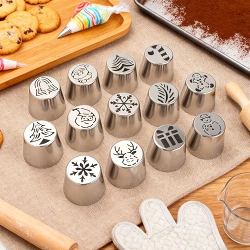 25 Pcs Extra Large Christmas Frosting Icing Tips Set