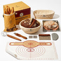 Complete Sourdough Starter Kit 2-Banneton Set 10”, Beeswax Bag & Cookbook - size: Pro Sourdough Artisan Kit
