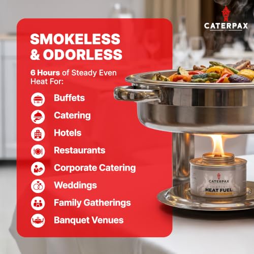 6 Hour Chafing Fuel Cans for Food Warmers and Buffet Trays 12 Pack - size: 12 Pack