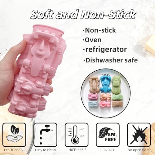 XIMEO Race Car Silicone Molds, 2 Pack, for Chocolate, Candy & Gummy - color: Racing Car Theme