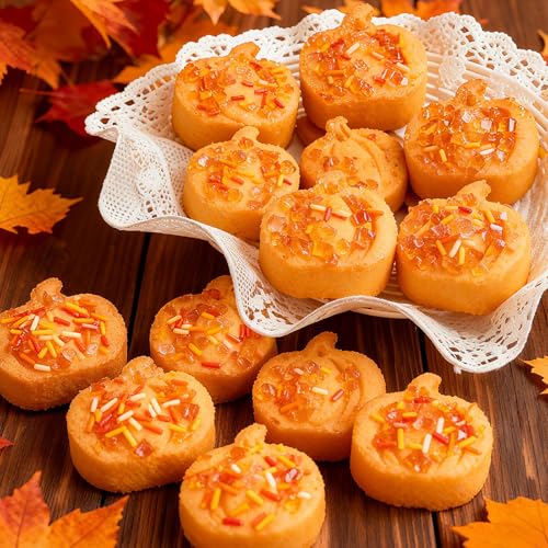 2 Pcs Pumpkin Chocolate Molds Thanksgiving Silicone Mold Fall Cake Molds - color: A