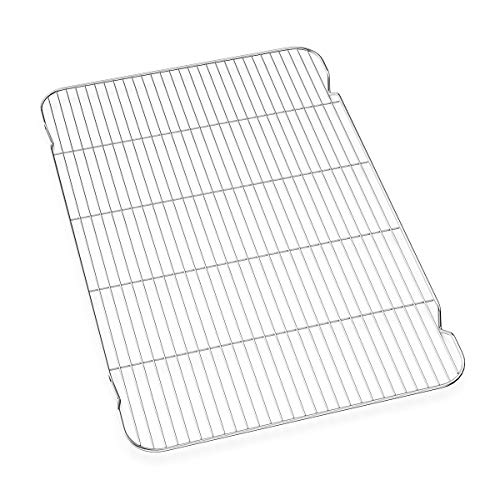 Large Set Baking Sheet and Cooling Rack Set, Bastwe 24L x 16W x 1H inch Professional Bakeware, Healthy & Nontoxic & Rustproof & Easy Clean - size: 24 inch with Rack