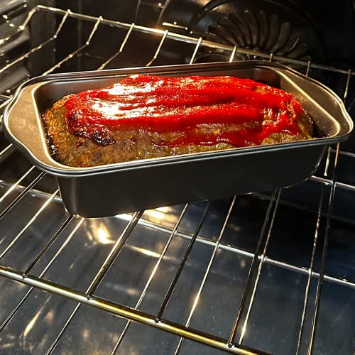 2 Sets Meatloaf Pan-2 Piece Set-Drains Fat-Non Stick-Bread-More Flavor - size: 2 Sets