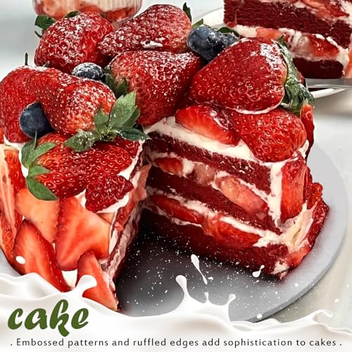 12 Pack White Cake Boards 12 Inch Round Cake Drum Base 1/4 Inch Thick Sturdy Cardboard Circle Plate Bases Para Pastel for Wedding
