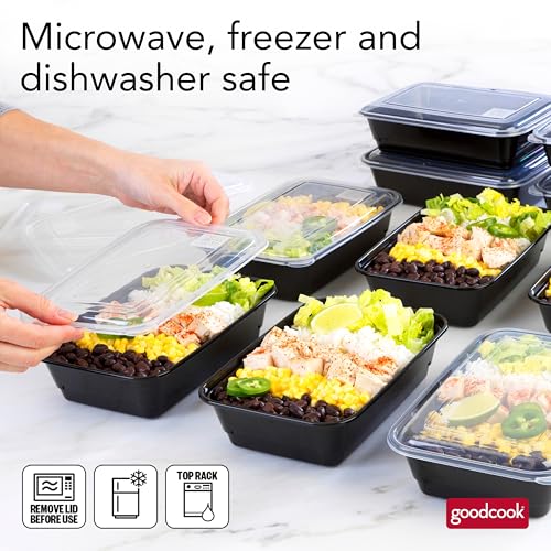 GoodCook Meal Prep Containers, Single Compartment 10-Pack - size: 1 Count (Pack of 1)
