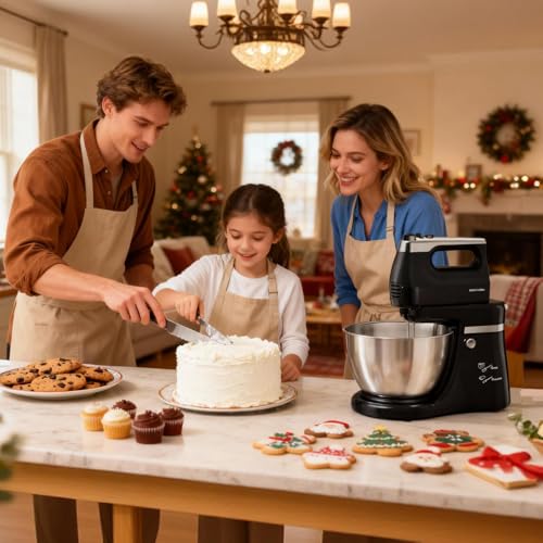 4.8QT 2-in-1 Stand Mixer, Black - color: Black, size: 4.8QT