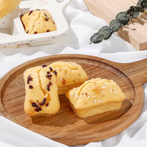 Silicone Mini Loaf Pan with Metal Frame, 12 Cups, Bread Silicone Molds - color: Creamy Confetti, size: Mini 12-cup: 1.9"x2.9"