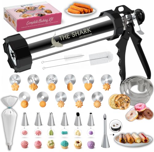 Churro Maker Machine & Spritz Cookie Press Gun Kit – 304 Stainless Steel
