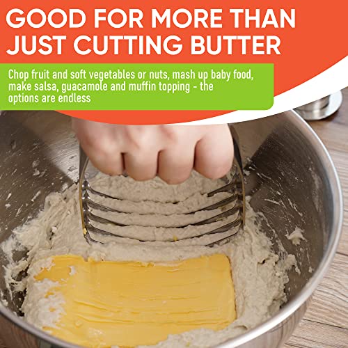 Spring Chef Medium Dough Blender Hand Tool - Durable Pastry Cutter - Gray - color: Gray, size: 3" Medium