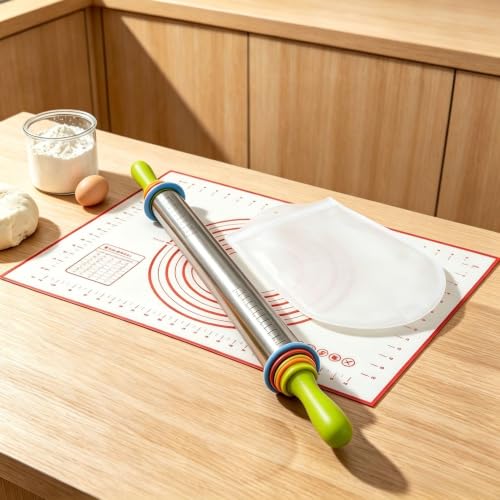 3-in-1 Adjustable Rolling Pin with Handle