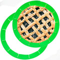 Adjustable Silicone Pie Crust Shields Baking Protectors Cover Ring Fits 8-11.4 Inch Pies Baking Pie Crust Shield Protector Cover for Edges (Green-2Pcs) - color: Green-2pcs