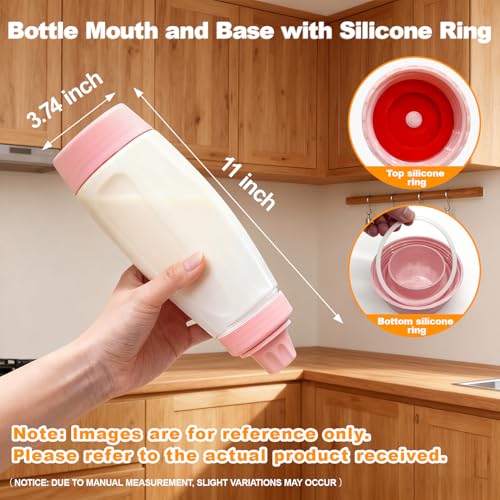 Pancake Batter Dispenser Bottle Kit (Pink) - color: Pink