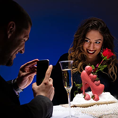 Sakolla High Heel Shoe Chocolate Molds, 3D Shoe Candy Molds Large Thick Soled Stiletto Molds with 4 Clips Cake Decoration for Wedding Birthday Party Baking Pastry Tool - color: High Heel Shoe/Transparent