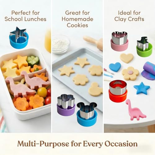 9 PCS 1.5 In Mini Fruit Vegetable Cookie Cutters Set for Kids