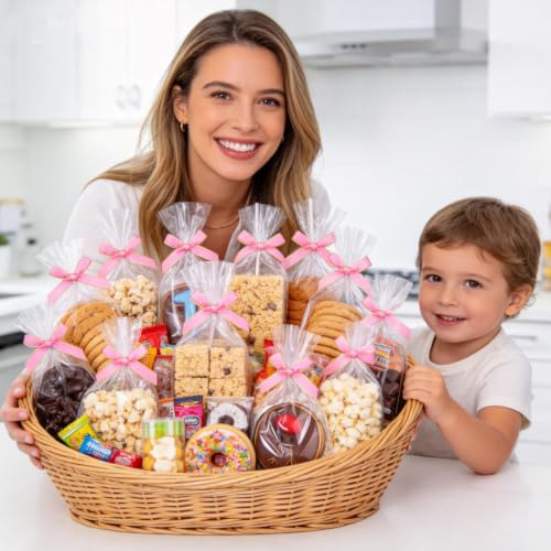 ROSPAKTEK 100 Pcs 4x6 Inch Clear Rice Krispie Treat Bags - Rice Kit Cakesicle Bags for Marshmallow, Macaron Pop, Candy, Apple Cookies, Cake Ore Pop Packaging (Individually Wrapped) - color: Clear 4x6 Inch-100