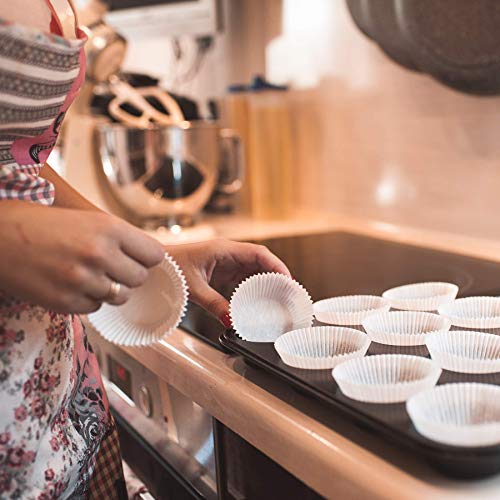 300 Count White Cupcake Liners Standard Paper Baking Cups - color: White