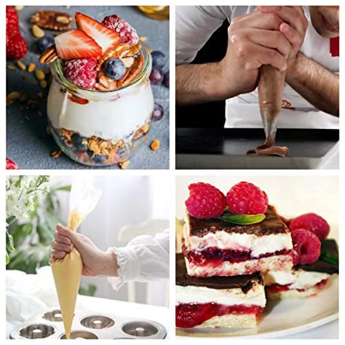 21 Inch Pastry Bags Disposable, 100 Pcs Thickend Strong Large Decorating Bags for Frosting, Royal Icing, Professional Cake Supplies for Baking and Decorating XL - size: 21in - 100Pack